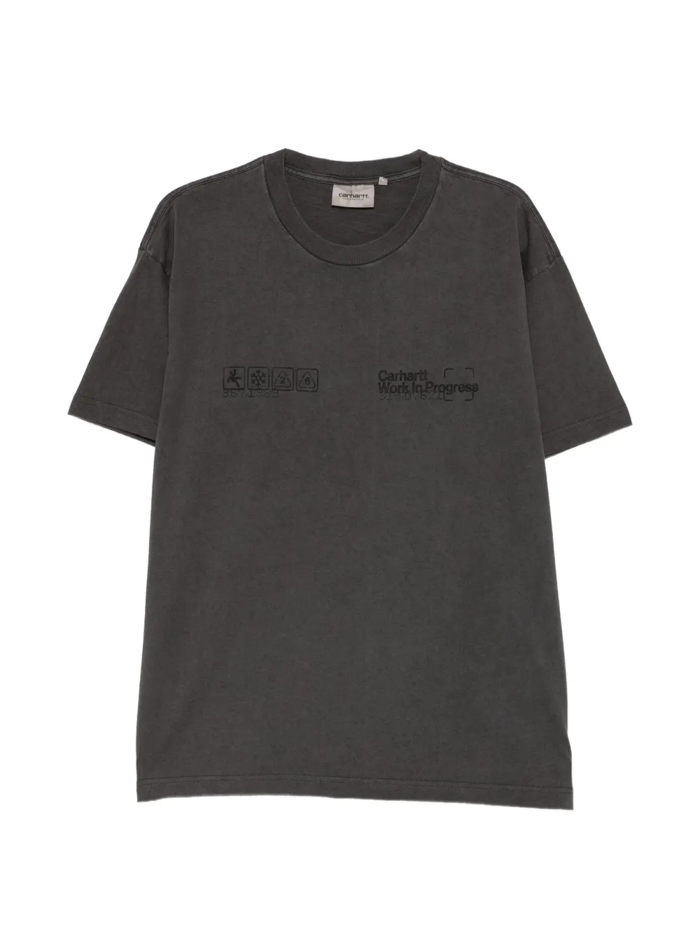 Carhartt WIP Katoenen T-shirt met logoprint Grijs