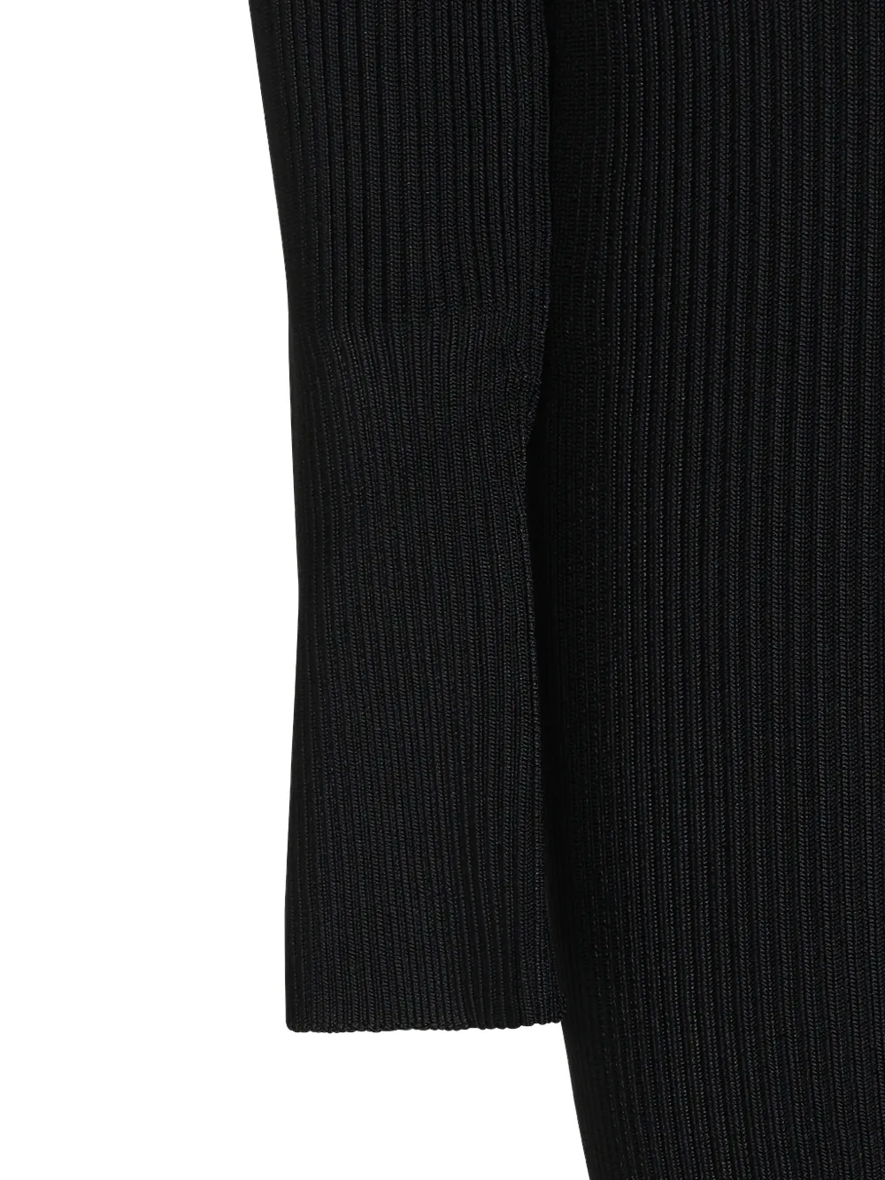 Balenciaga Ribgebreide jurk met ritsdetail Zwart
