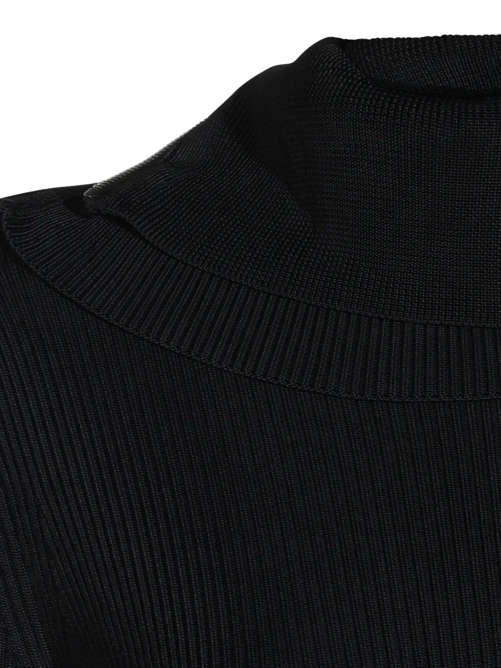Balenciaga Ribgebreide jurk met ritsdetail Zwart