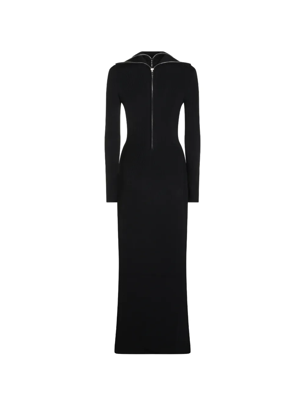 Balenciaga ribbed-knit zip-detail dress - Nero