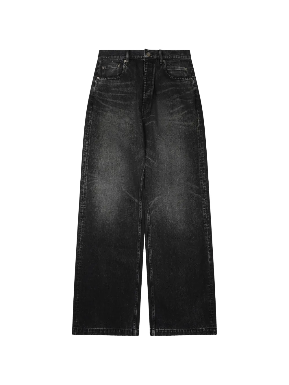 Rick Owens DRKSHDW Tower Strobe in washed black 14,5oz washed black denim - Nero