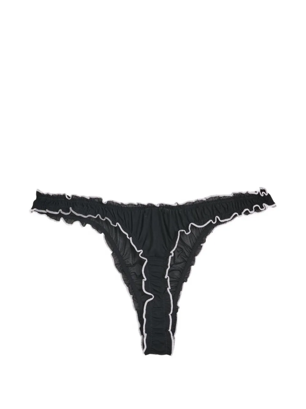 Juicy Couture Drie mesh strings met ruches Bruin