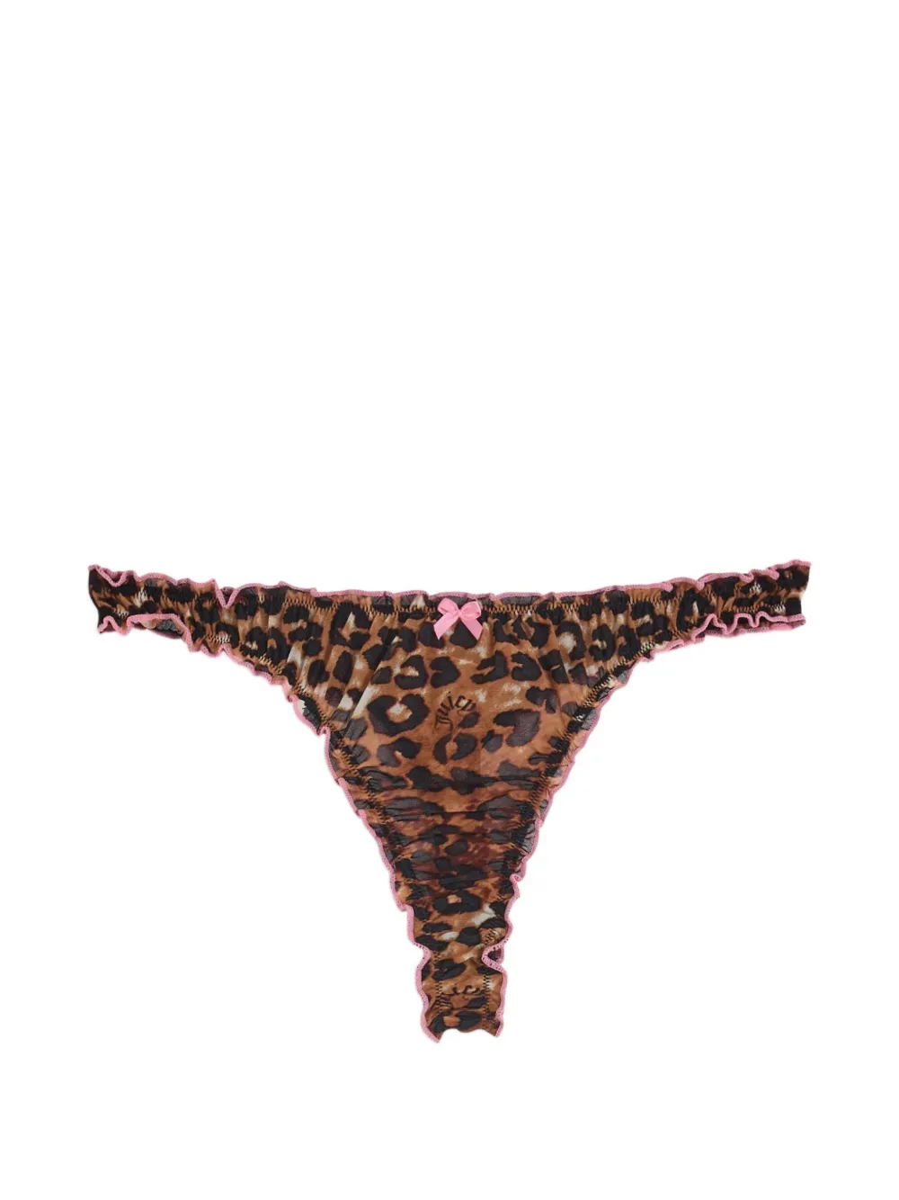 Juicy Couture Drie mesh strings met ruches Bruin