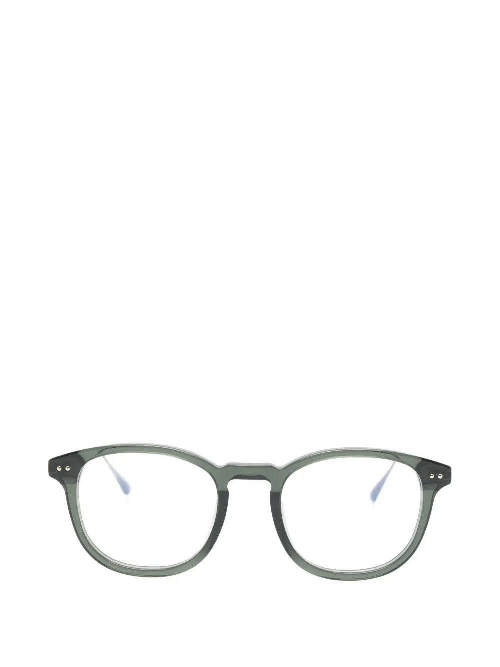 Linda Farrow Pax round-frame glasses Groen