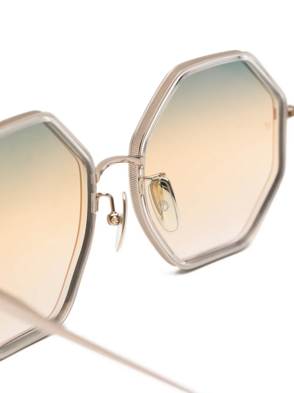Linda Farrow Coraline zonnebril met geometrisch montuur Goud