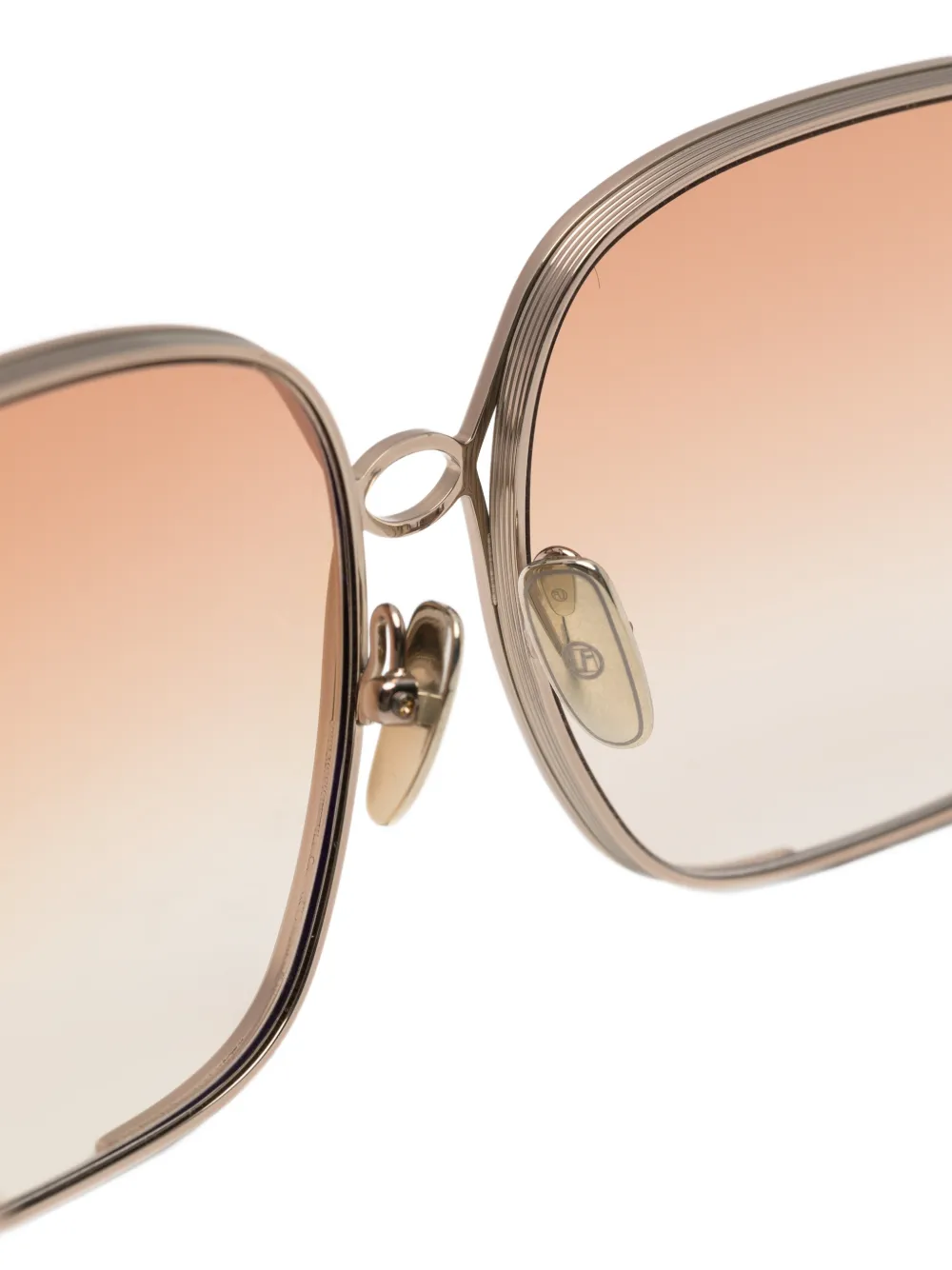 Linda Farrow Genevieve square-frame sunglasses Goud