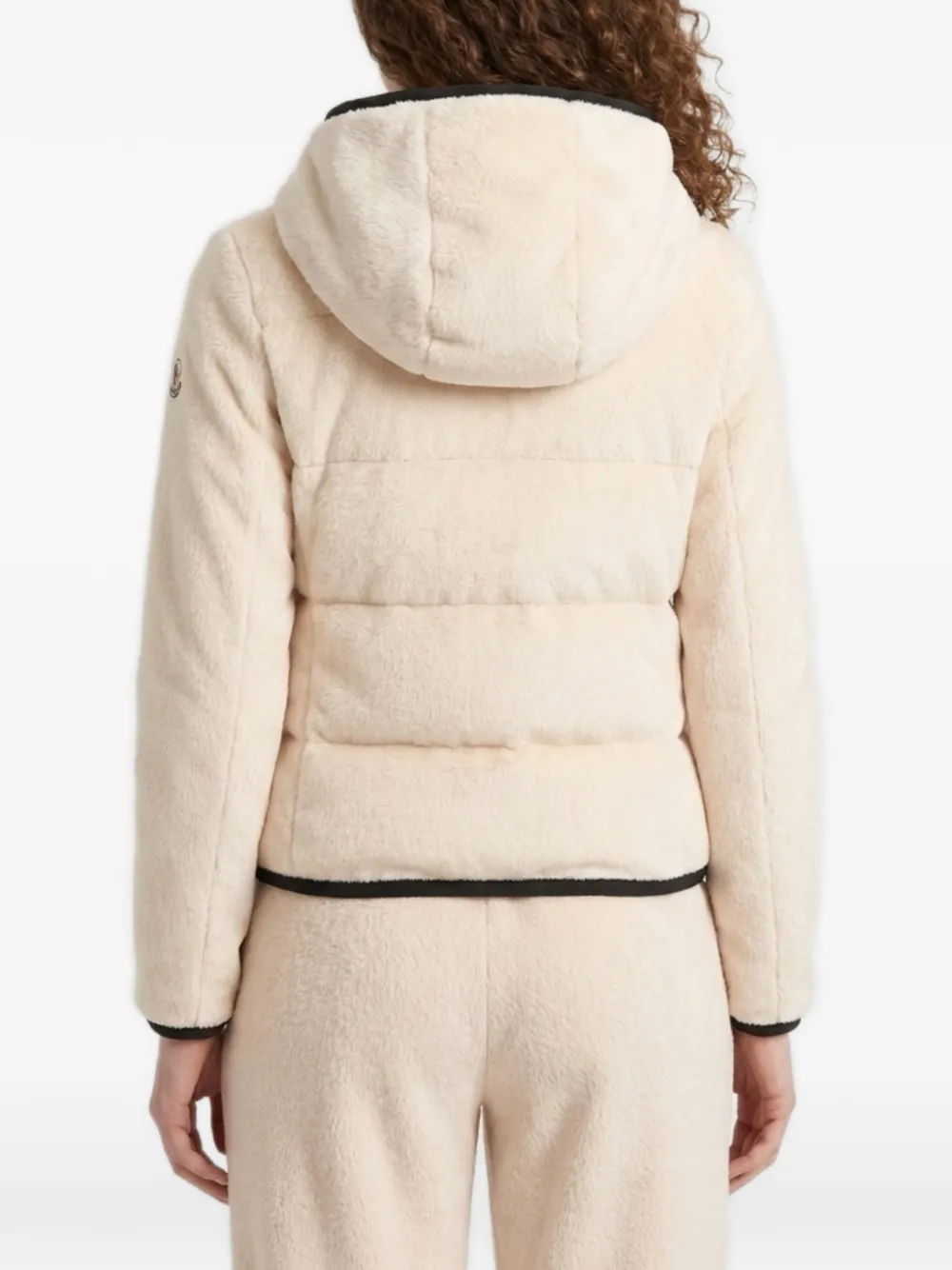 Moncler Grenoble Polartec fleecejack met capuchon Beige
