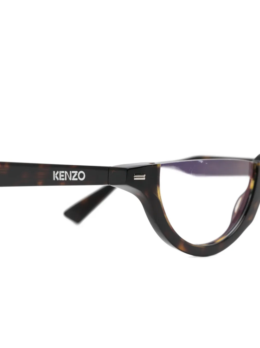 Kenzo Weave zonnebril met half montuur Bruin