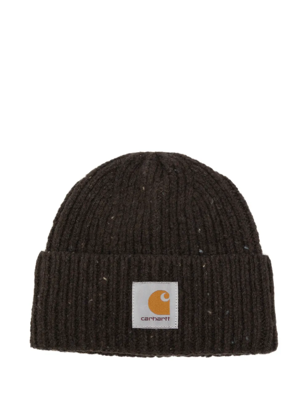 Carhartt WIP Anglistic ribbed-knit speckled beanie hat - Marrone