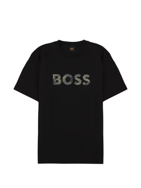 BOSS logo-print cotton T-shirt