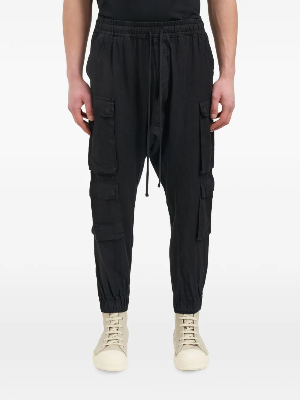 Thom Krom M P 46 linen cargo trousers - Noir Thom Krom M P 46 linen cargo trousers - Noir