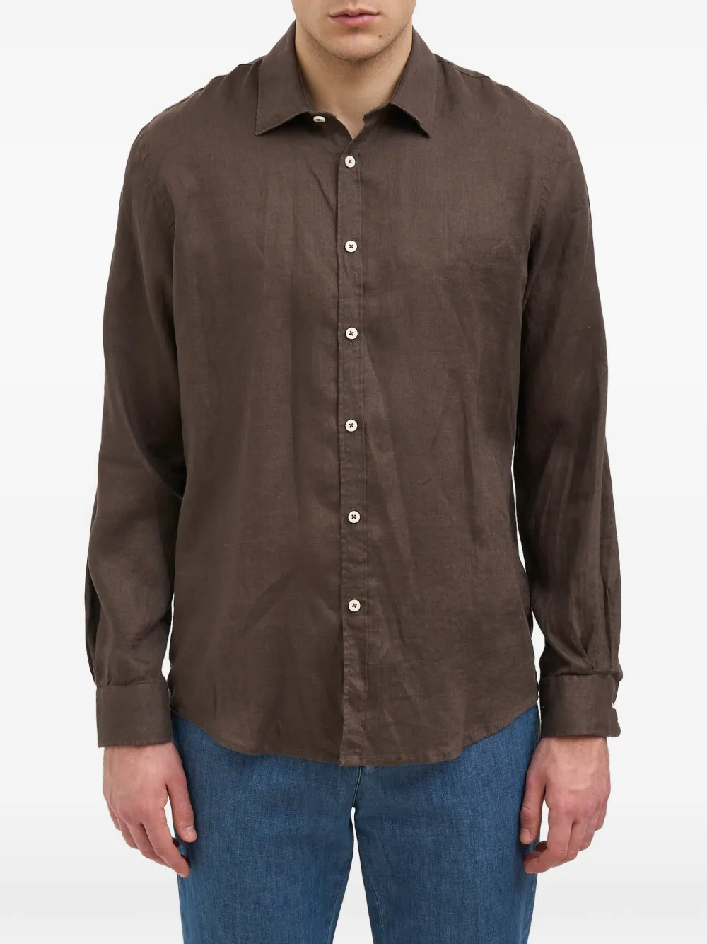 Daniele Alessandrini button-down linen shirt