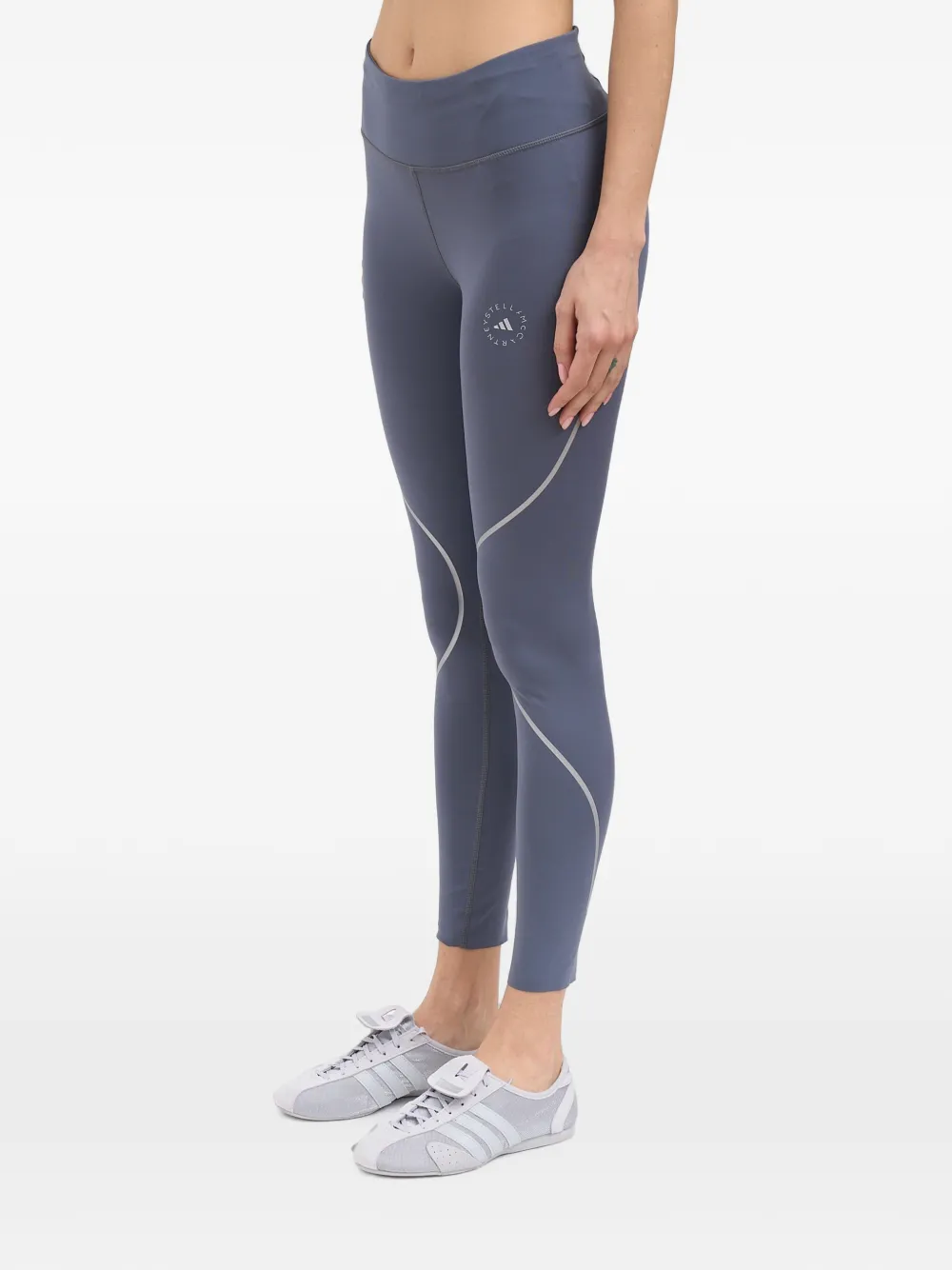 adidas by Stella McCartney Legging met logoprint Blauw