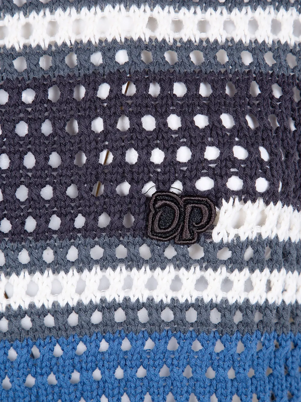 Daily Paper Kente stripe-knit T-shirt Grijs