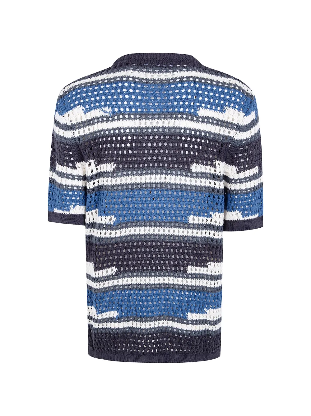 Daily Paper Kente stripe-knit T-shirt Grijs