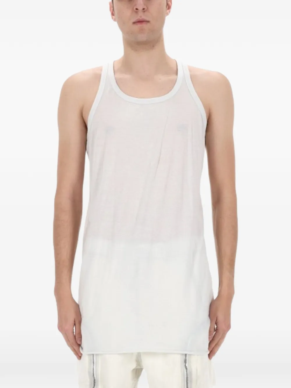 Rick Owens DRKSHDW ribbed-trim loose tank top