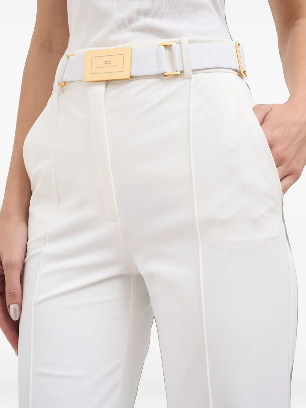 Elisabetta Franchi Slim-fit broek Wit