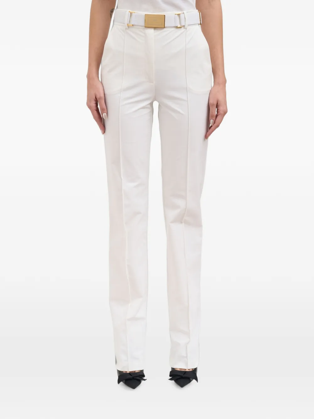 Elisabetta Franchi belted slim-fit trousers