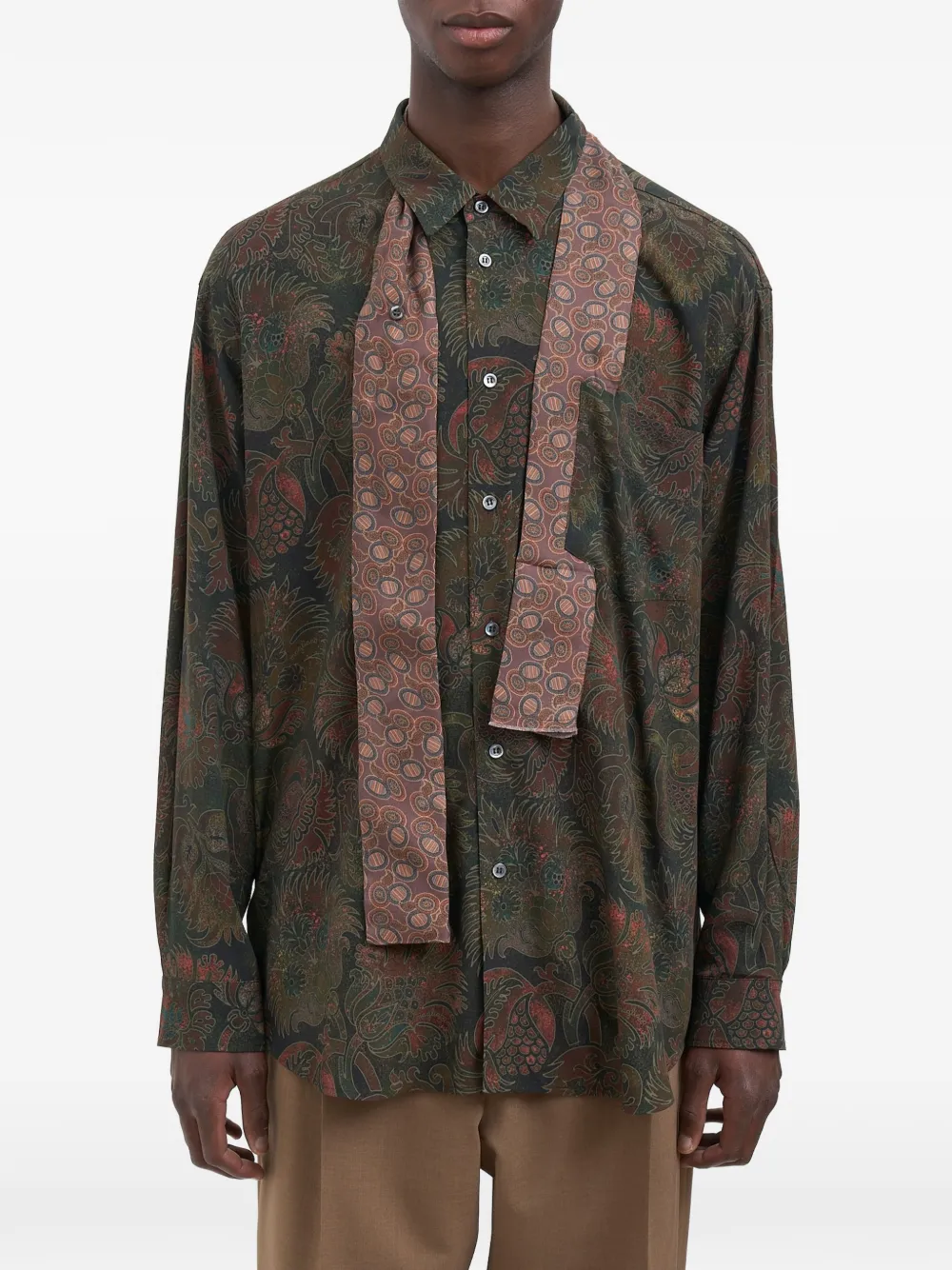 Magliano Liquid Pen Paisley-print Shirt In Green