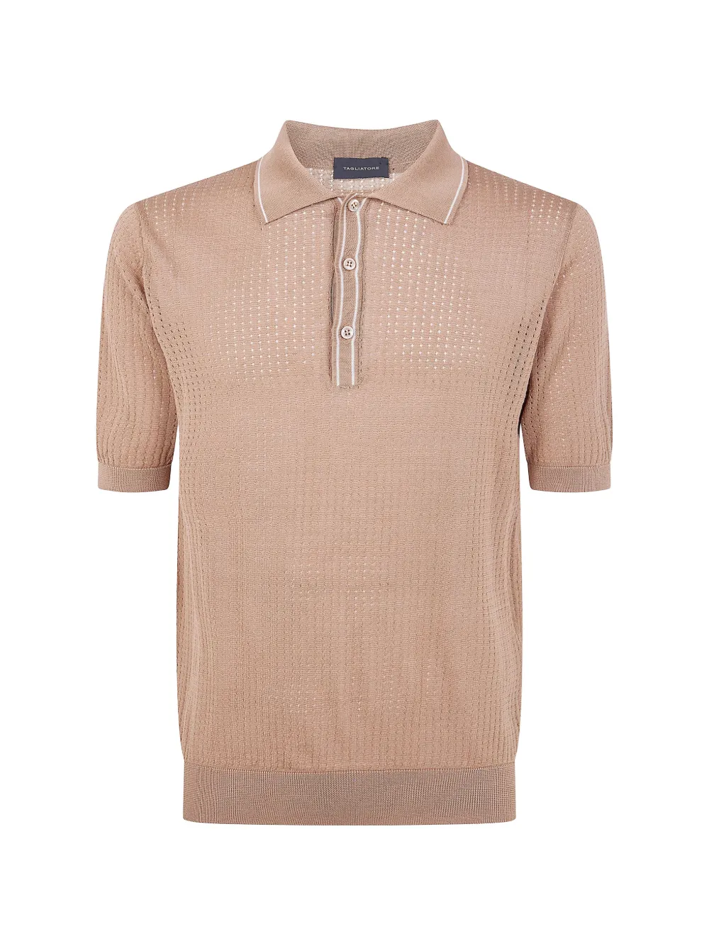 Tagliatore chemise en maille ajourée à manches courtes - Marron Tagliatore chemise en maille ajourée à manches courtes - Marron