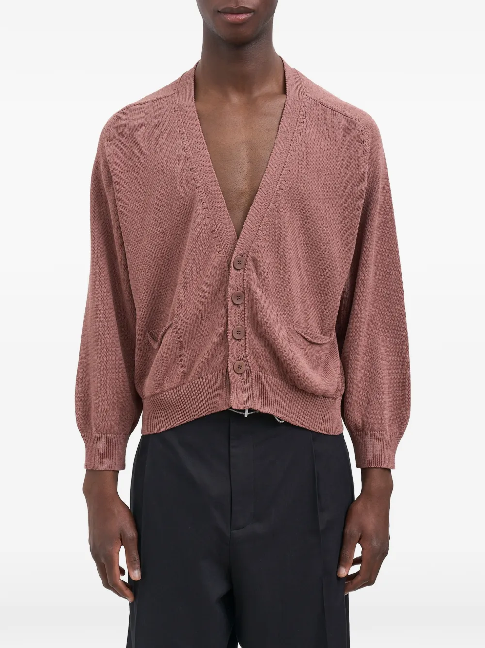 Magliano Grampa logo-intarsia cardigan