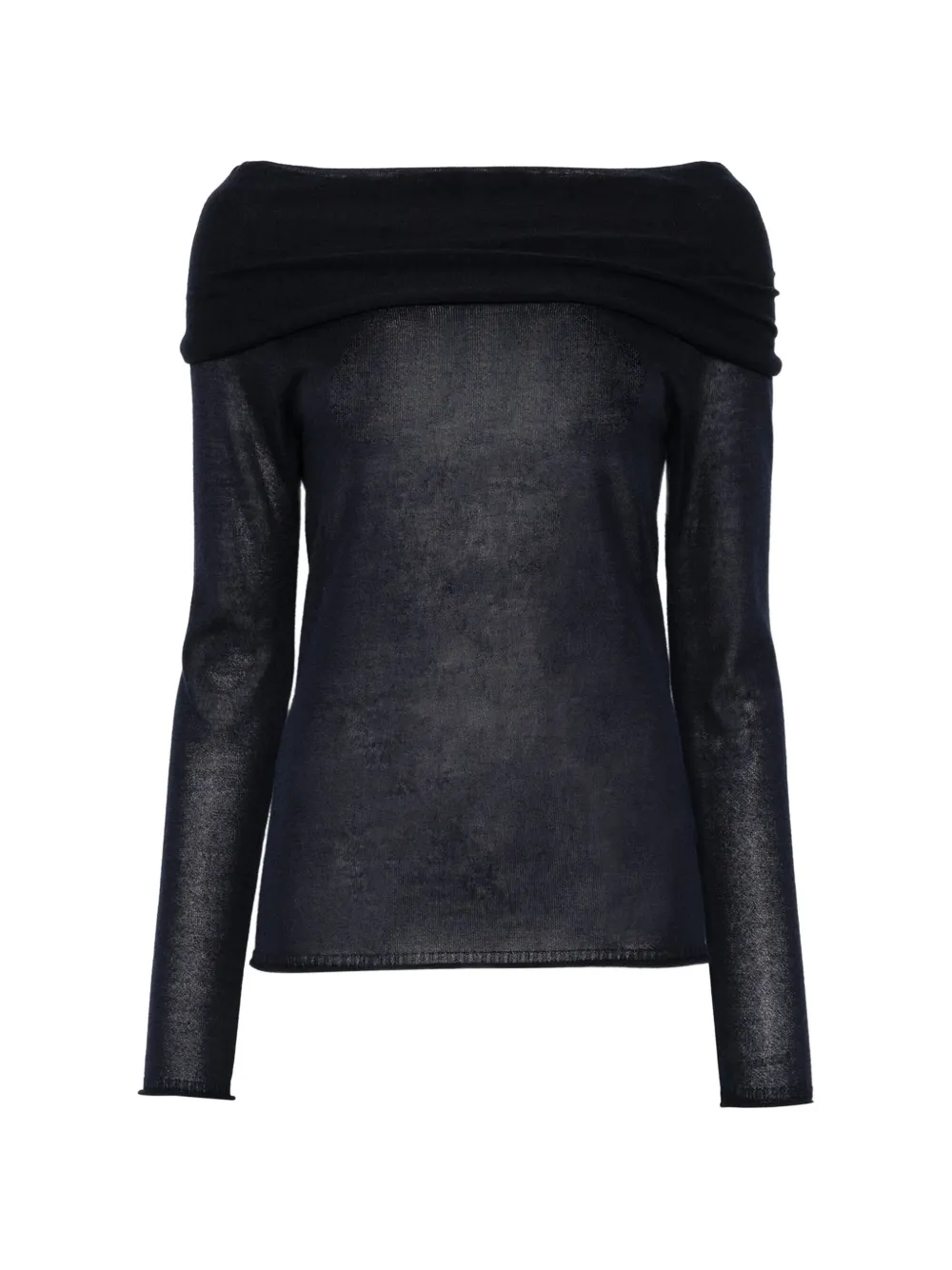 Roberto Collina off-the-shoulder semi-sheer sweater