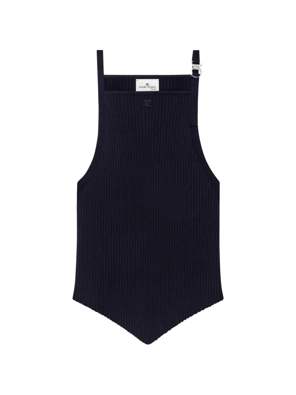 Courrèges buckle-detail rib-knit top