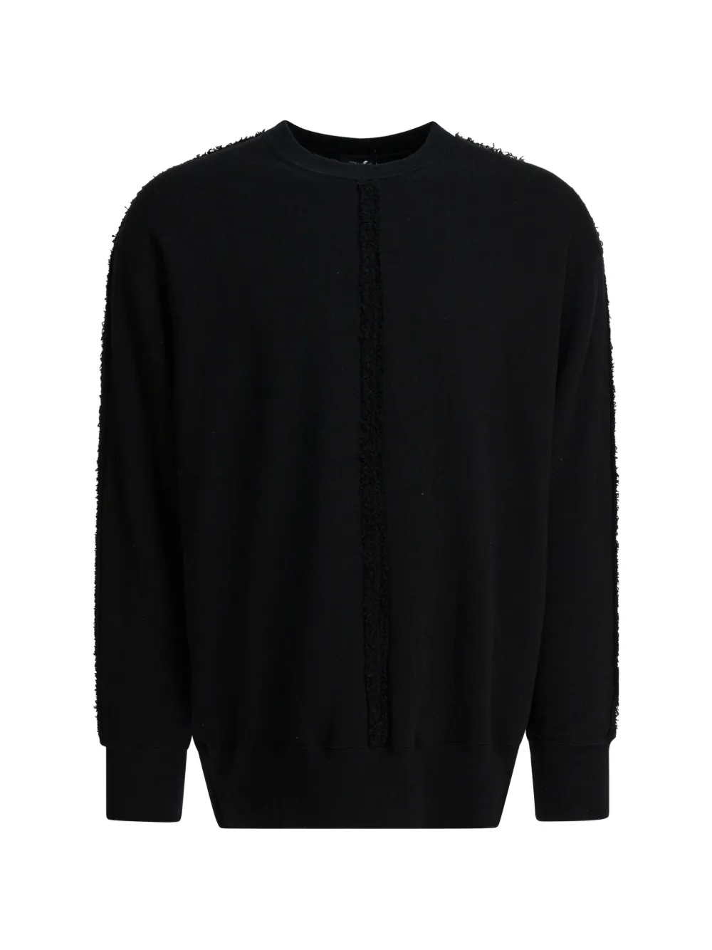Comme des Garçons Homme Plus raw-edge long-sleeve cotton sweatshirt - Nero