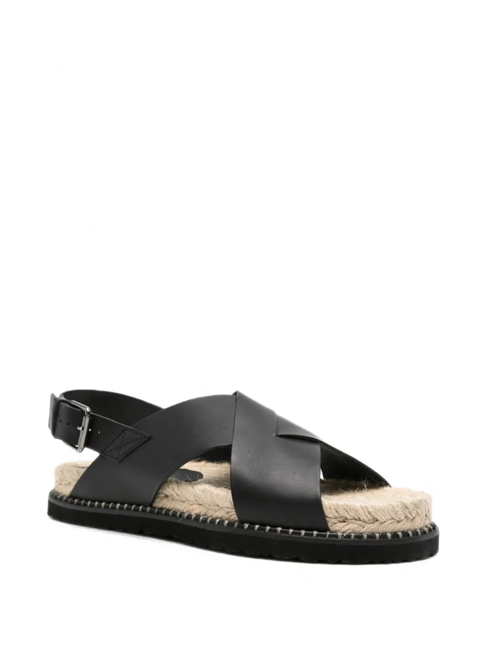 Castañer crossover-strap leather sandals Zwart