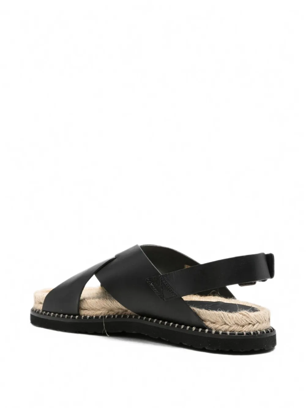 Castañer crossover-strap leather sandals Zwart