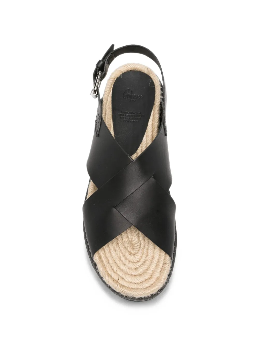 Castañer crossover-strap leather sandals Zwart