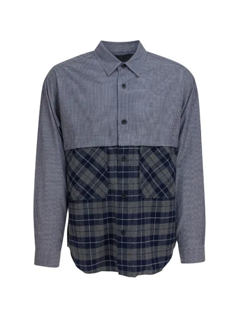 Comme des Garçons Homme Plus striped checked cotton shirt