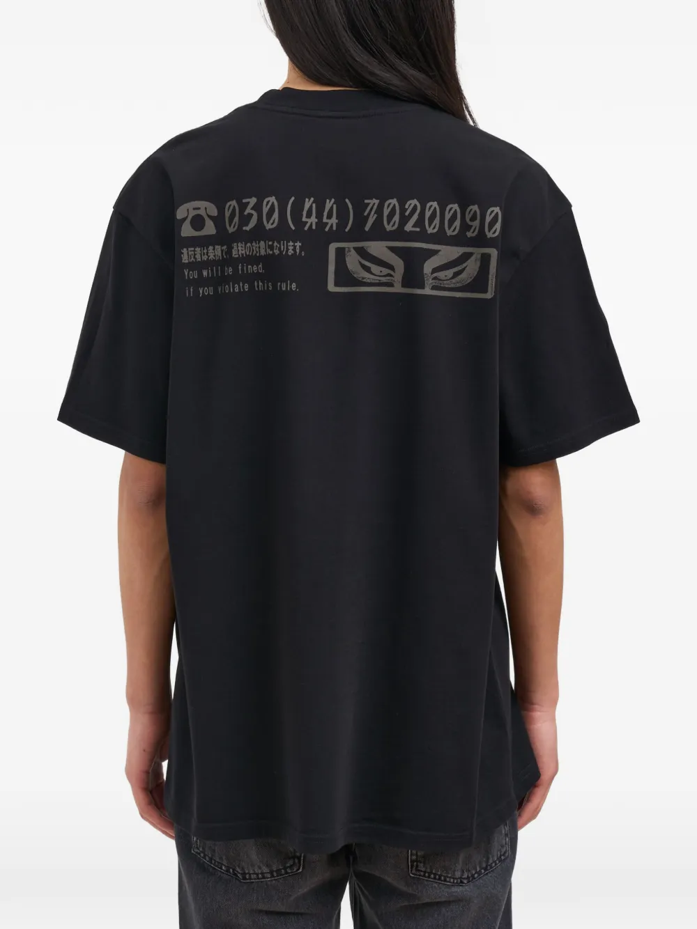 44 LABEL GROUP Mute Corrosion katoenen T-shirt met grafische print Zwart