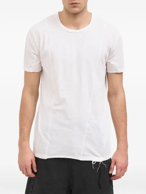 MD75 exposed-seam raw-cut cotton T-shirt