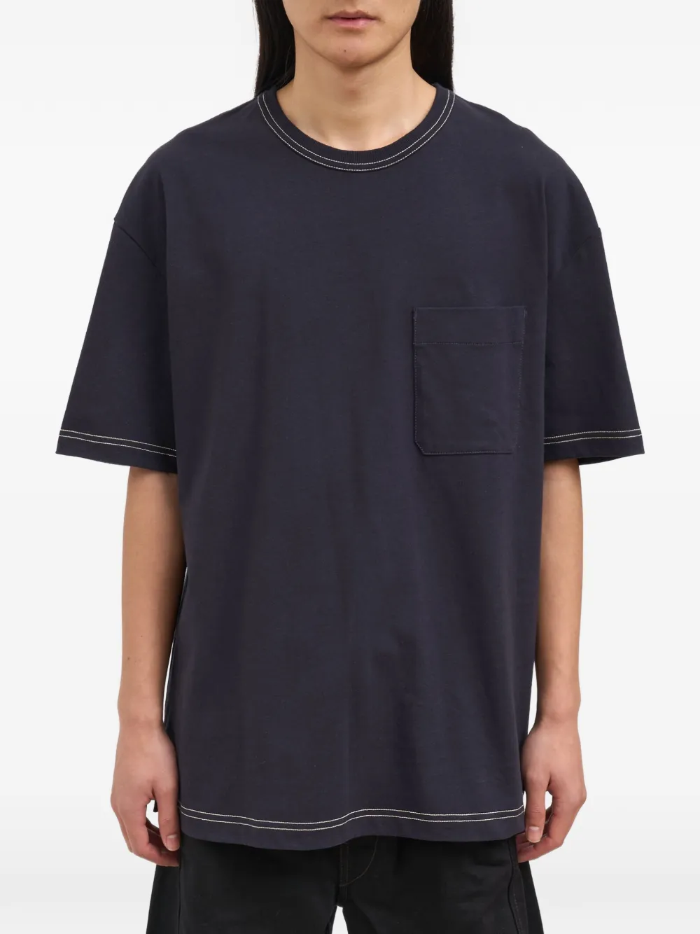 LEMAIRE contrast-stitch boxy T-shirt
