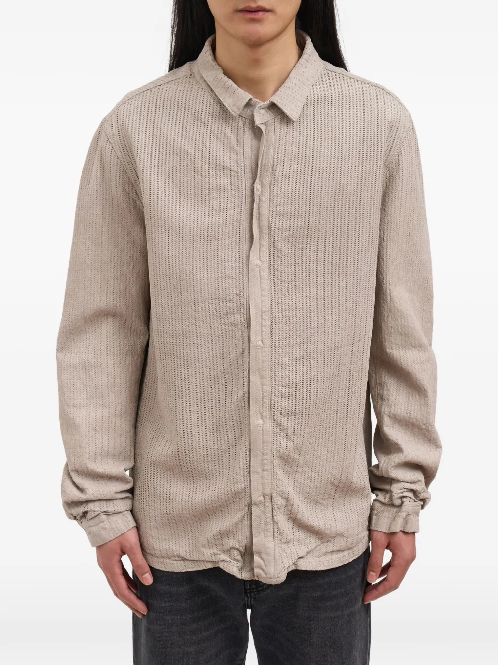 Giorgio Brato perforated leather shirt