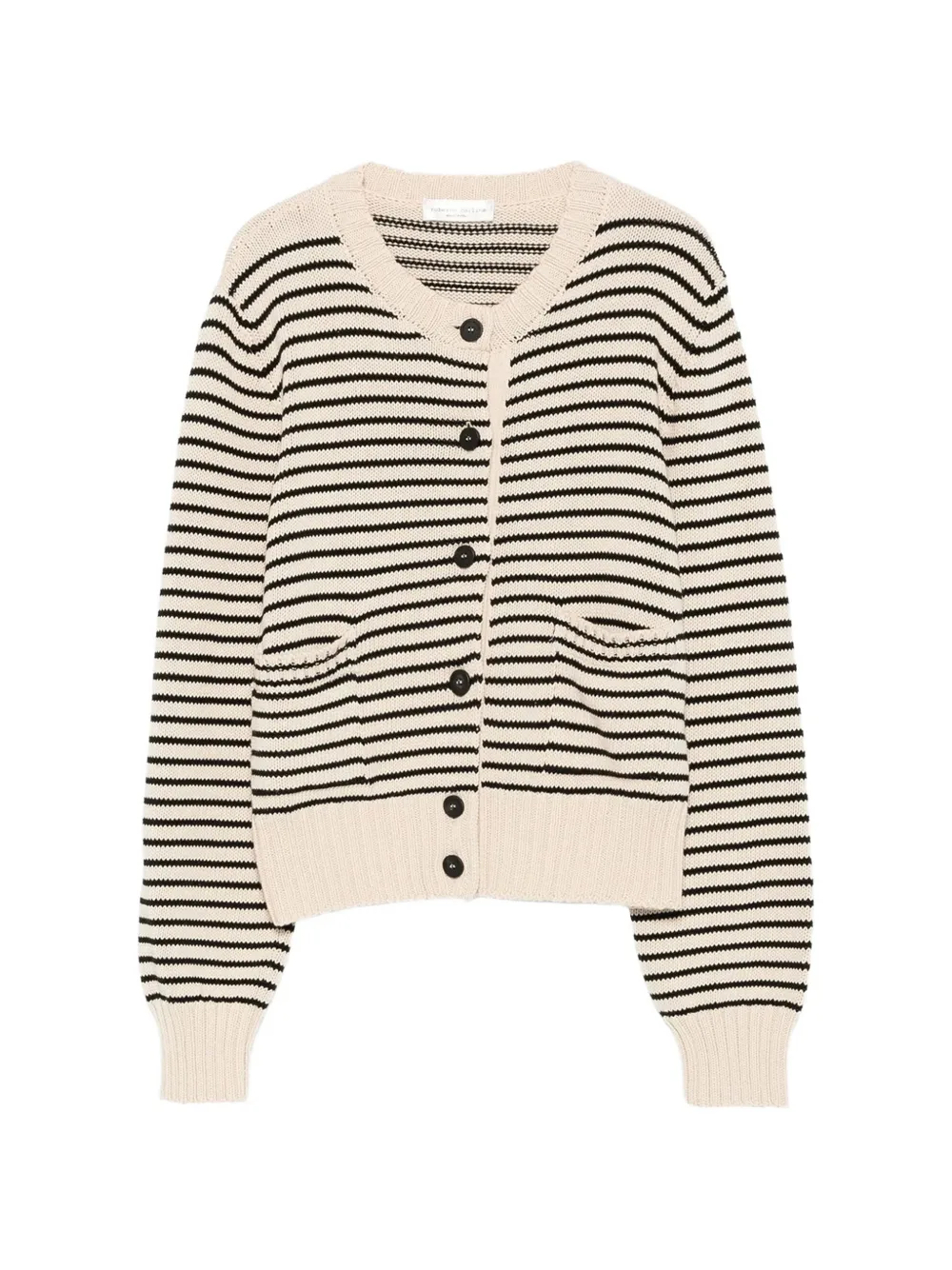 Roberto Collina striped-knit cotton cardigan