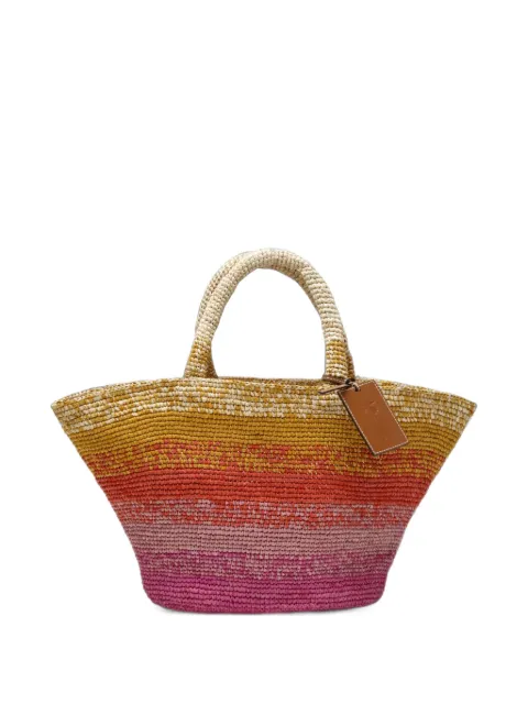 Manebi Sunset Glow Panier raffia tote bag