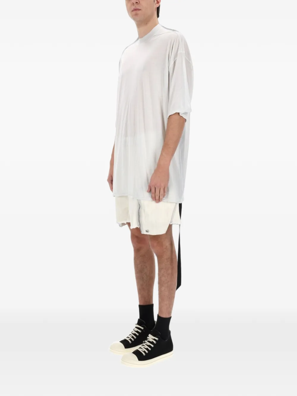 Rick Owens DRKSHDW T-shirt met afwerking Wit
