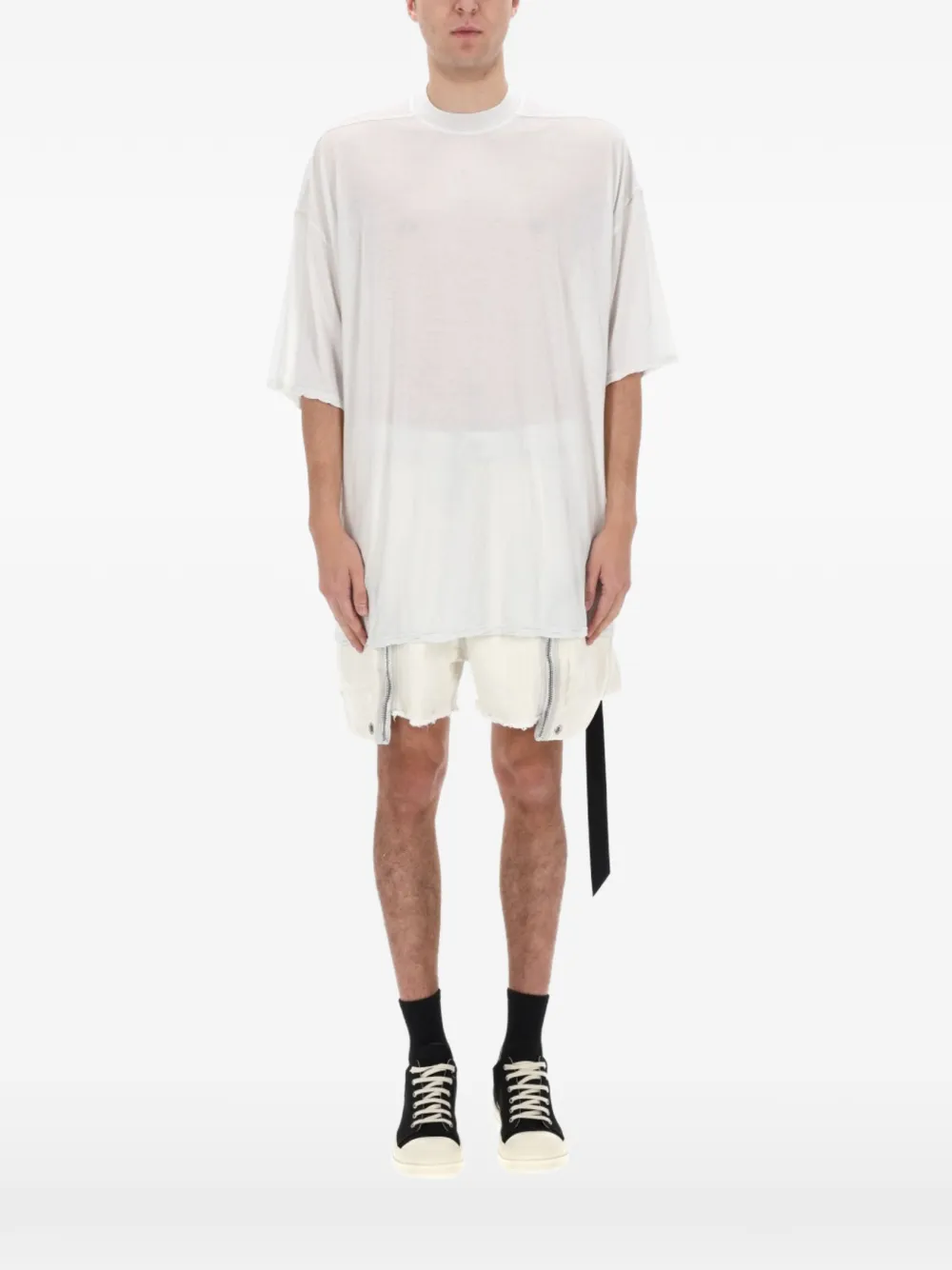 Rick Owens DRKSHDW T-shirt met afwerking Wit