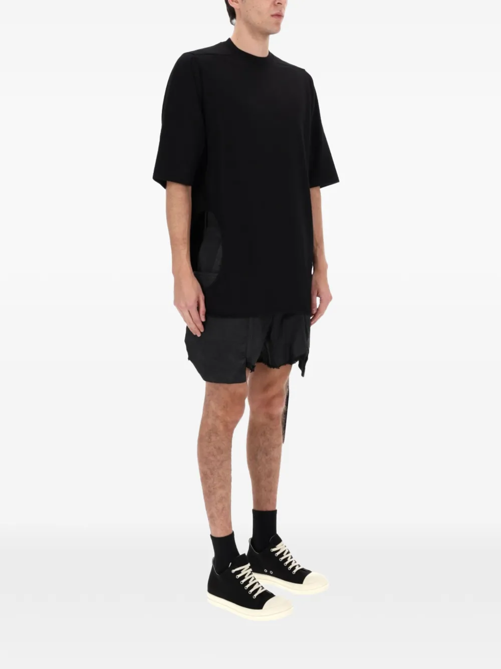 Rick Owens DRKSHDW Subhuman Jumbo T-shirt met korte mouwen Zwart