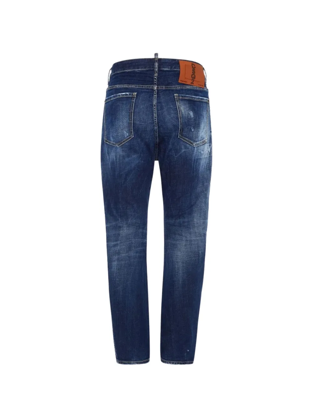 DSQUARED2 Gerafelde jeans met patchwork Blauw