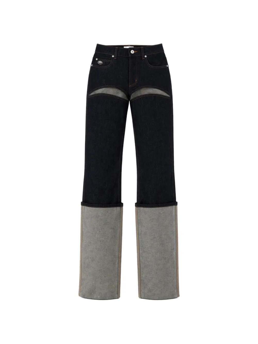 Jean Paul Gaultier cut-out turn-up jeans - Bleu Jean Paul Gaultier cut-out turn-up jeans - Bleu