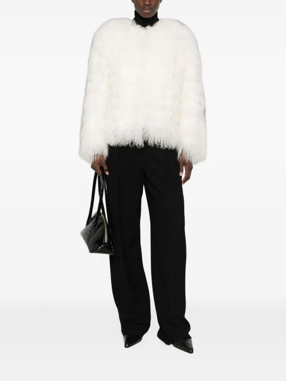 Ermanno Scervino Jack van imitatiebont met ronde hals Wit
