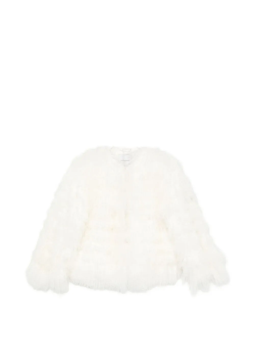 Ermanno Scervino round-neck faux-fur jacket - Bianco