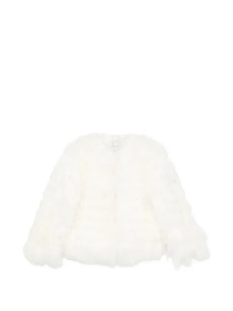 Ermanno Scervino round-neck faux-fur jacket