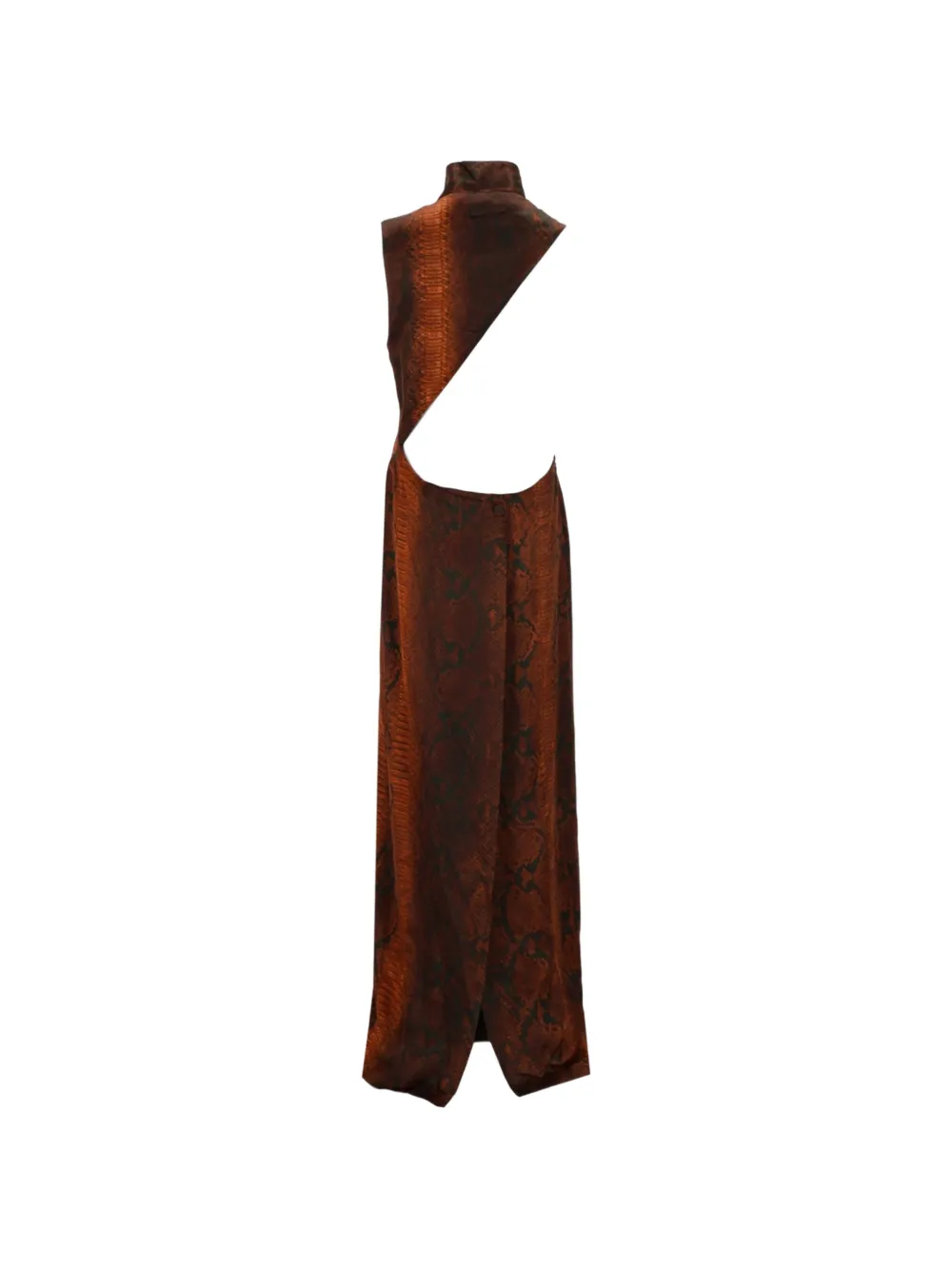 Jean Paul Gaultier python-print cut-out dress Bruin