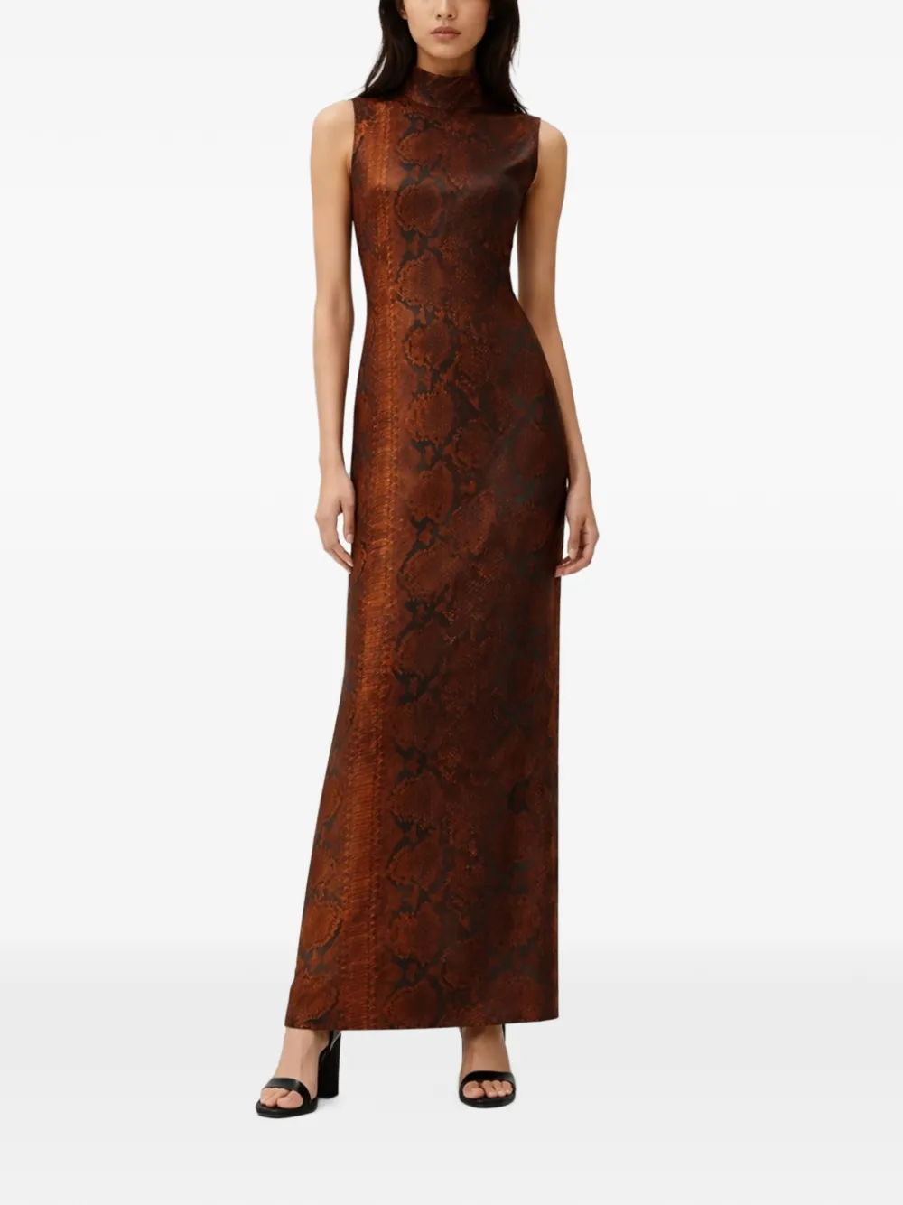 Jean Paul Gaultier python-print cut-out dress Bruin