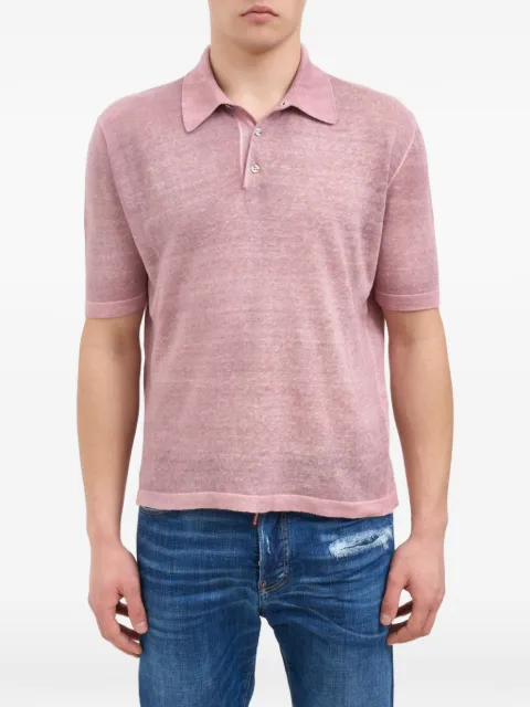 Avant Toi hand-painted short-sleeve polo shirt