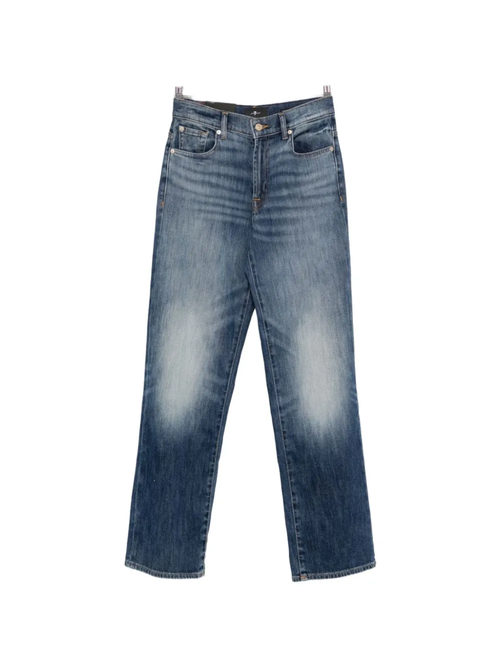 Seven Stovepipe mid-wash jeans